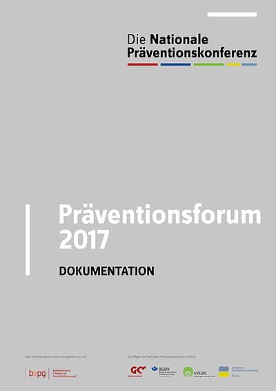 Cover Dokumentation Präventionsforum 2017 Cover Dokumentation Präventionsforum 2017