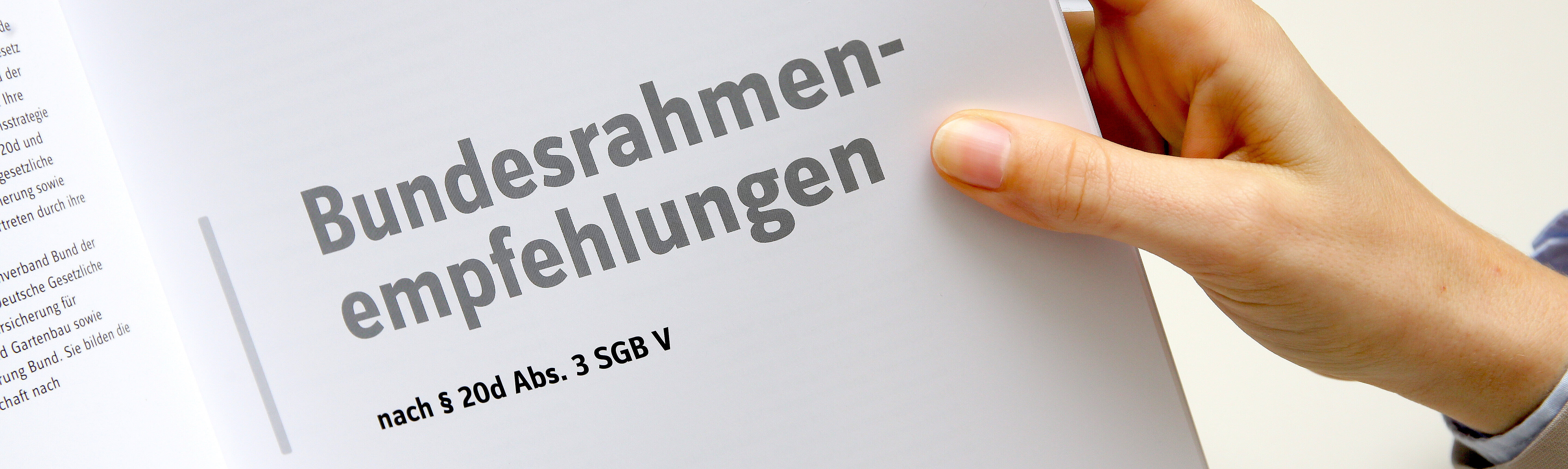 aufgeschlagene Druckfassung der Bundesrahmenempfehlungen